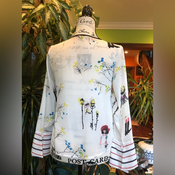 Parisian print blouse - Picture 2 of 8